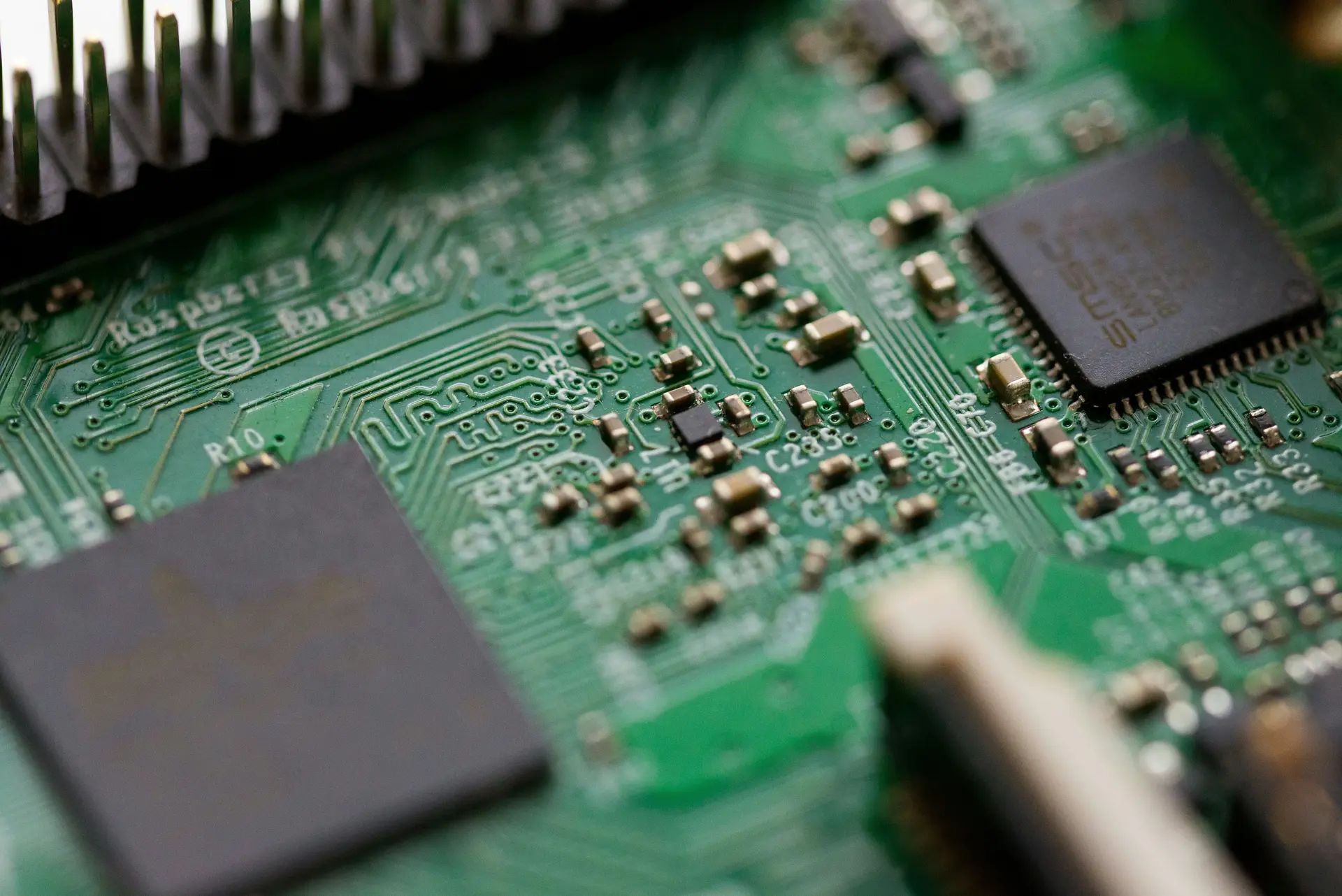 High-tech computer circuit board background - representing JTG Systems advanced computer repair technology and expertise in Niagara Region