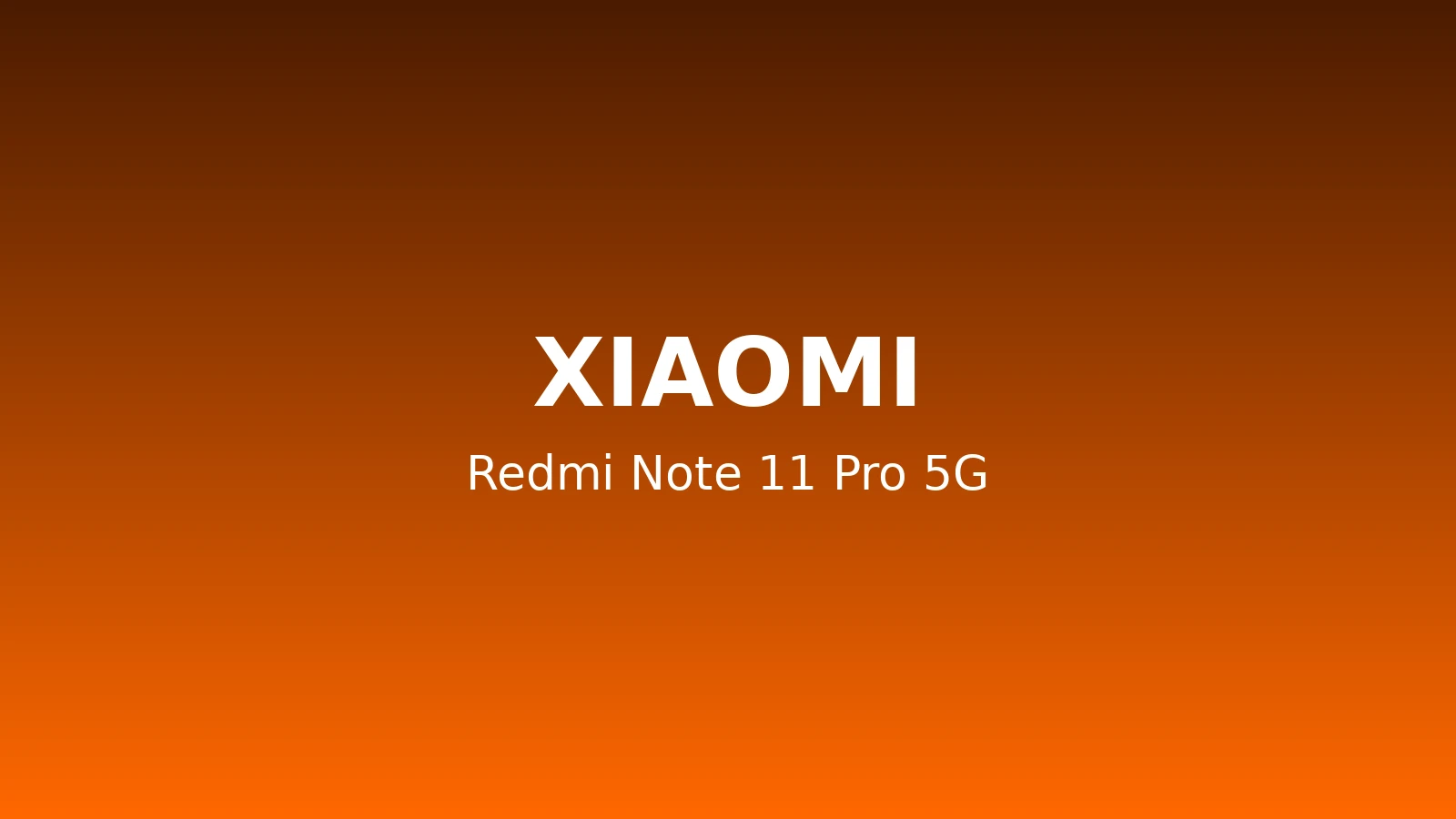 Redmi Note 11 Pro 5G