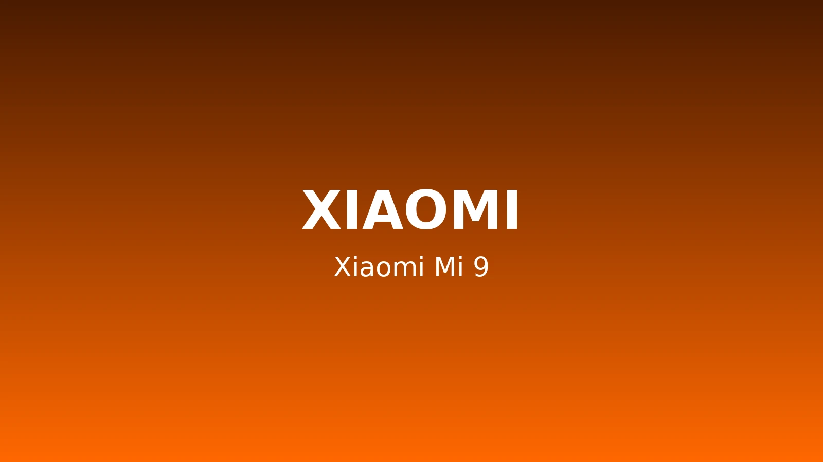 Xiaomi Mi 9