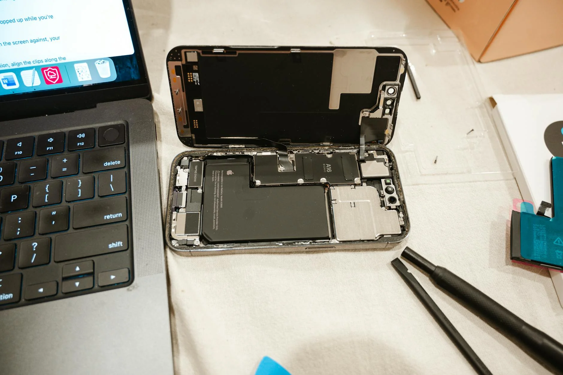 Battery replacement tools and new lithium cell