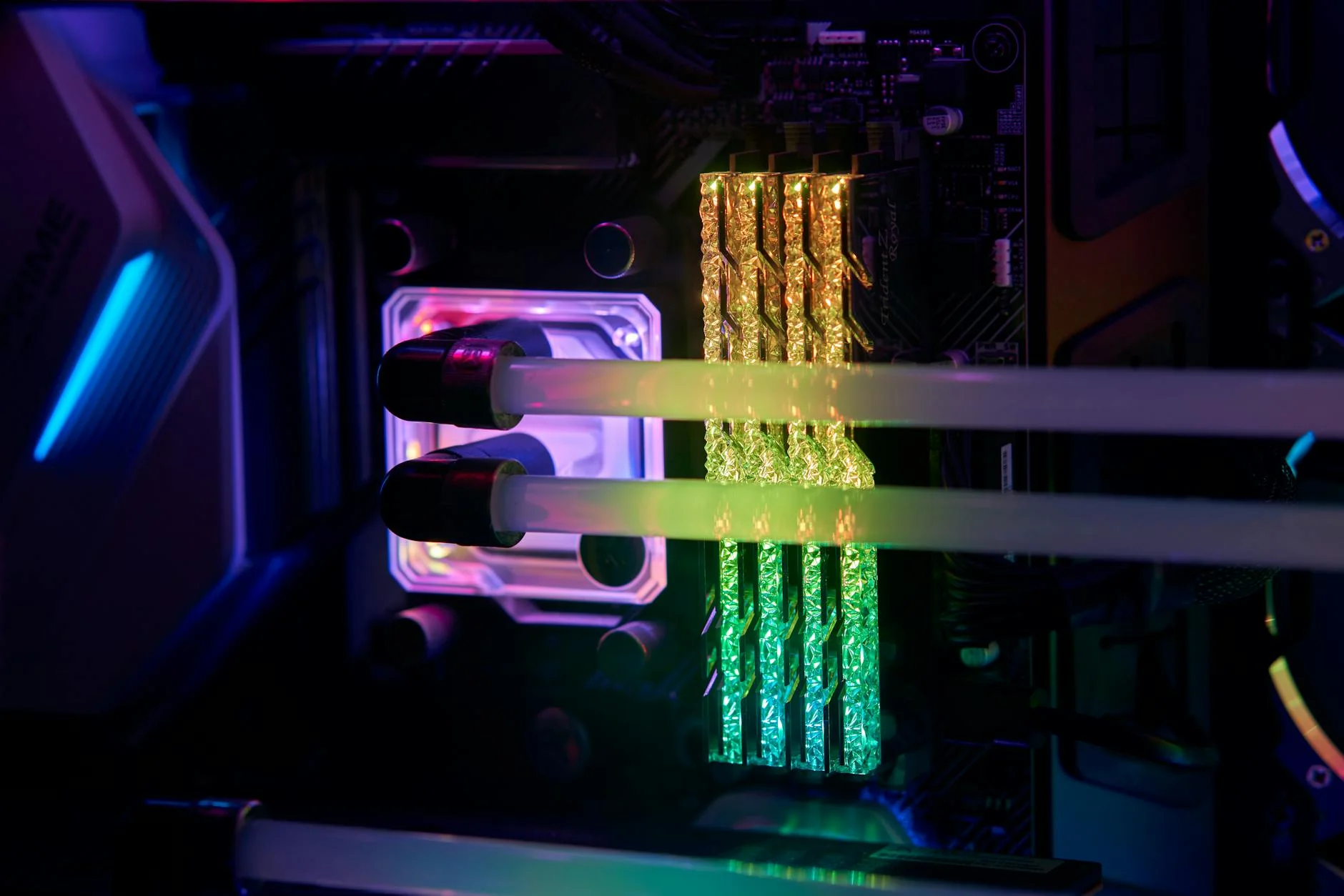 Custom gaming PC with RGB lighting