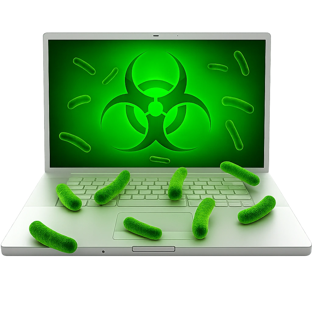 Technician performing virus removal service in Niagara